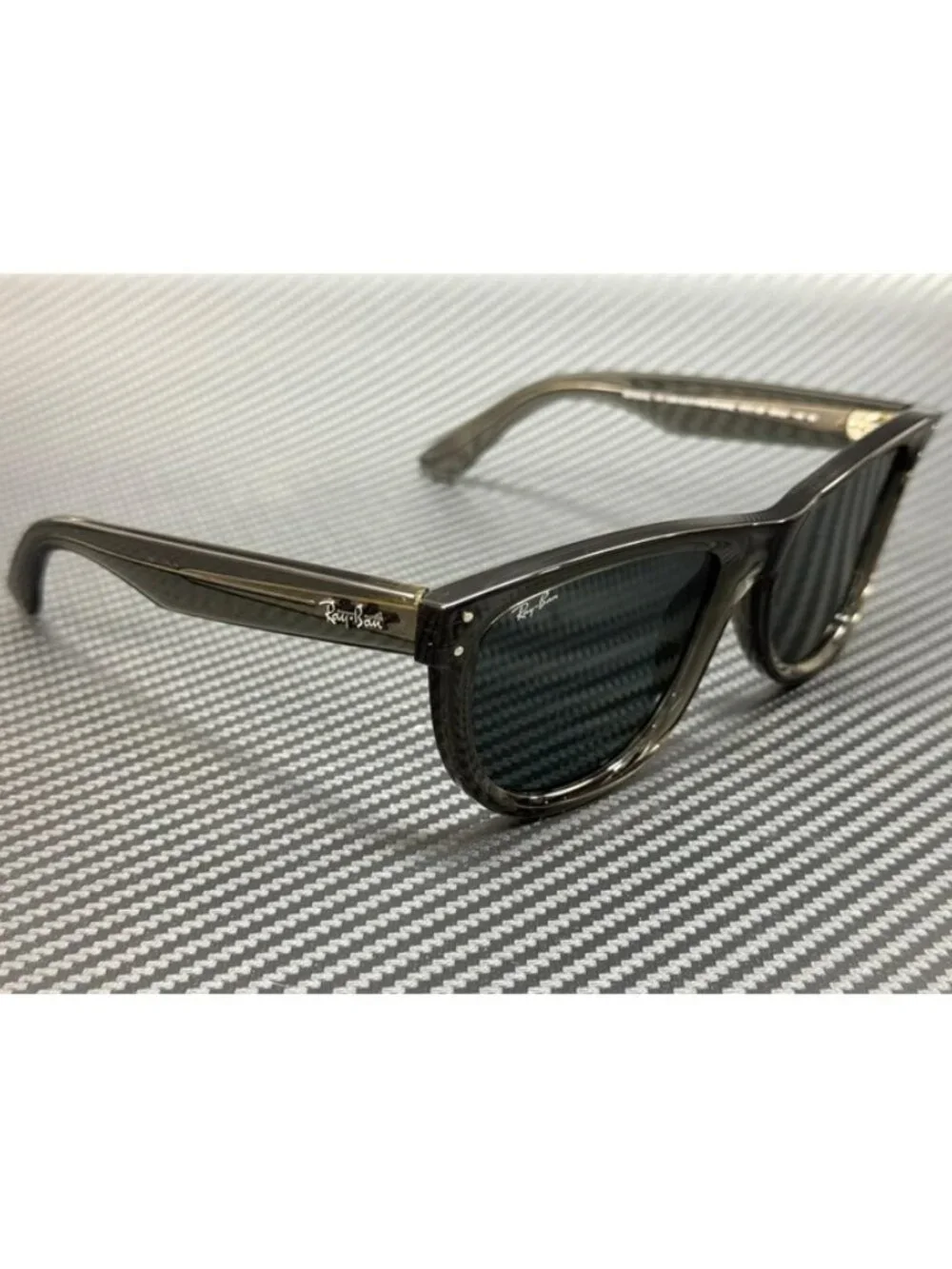 New Ray-Ban Men Transparent Dark Grey Sunglasses 53-20-145